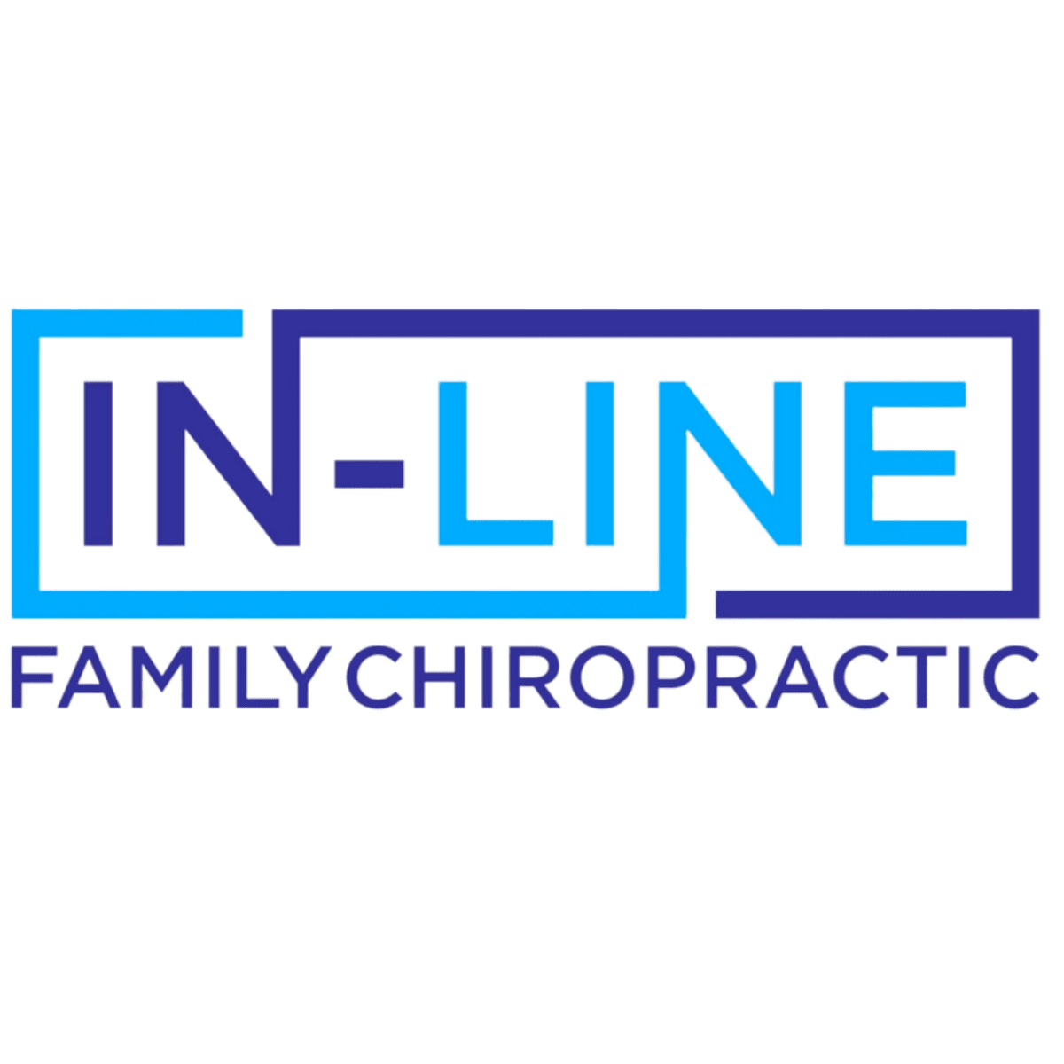 in-line family chiropractic logo blue